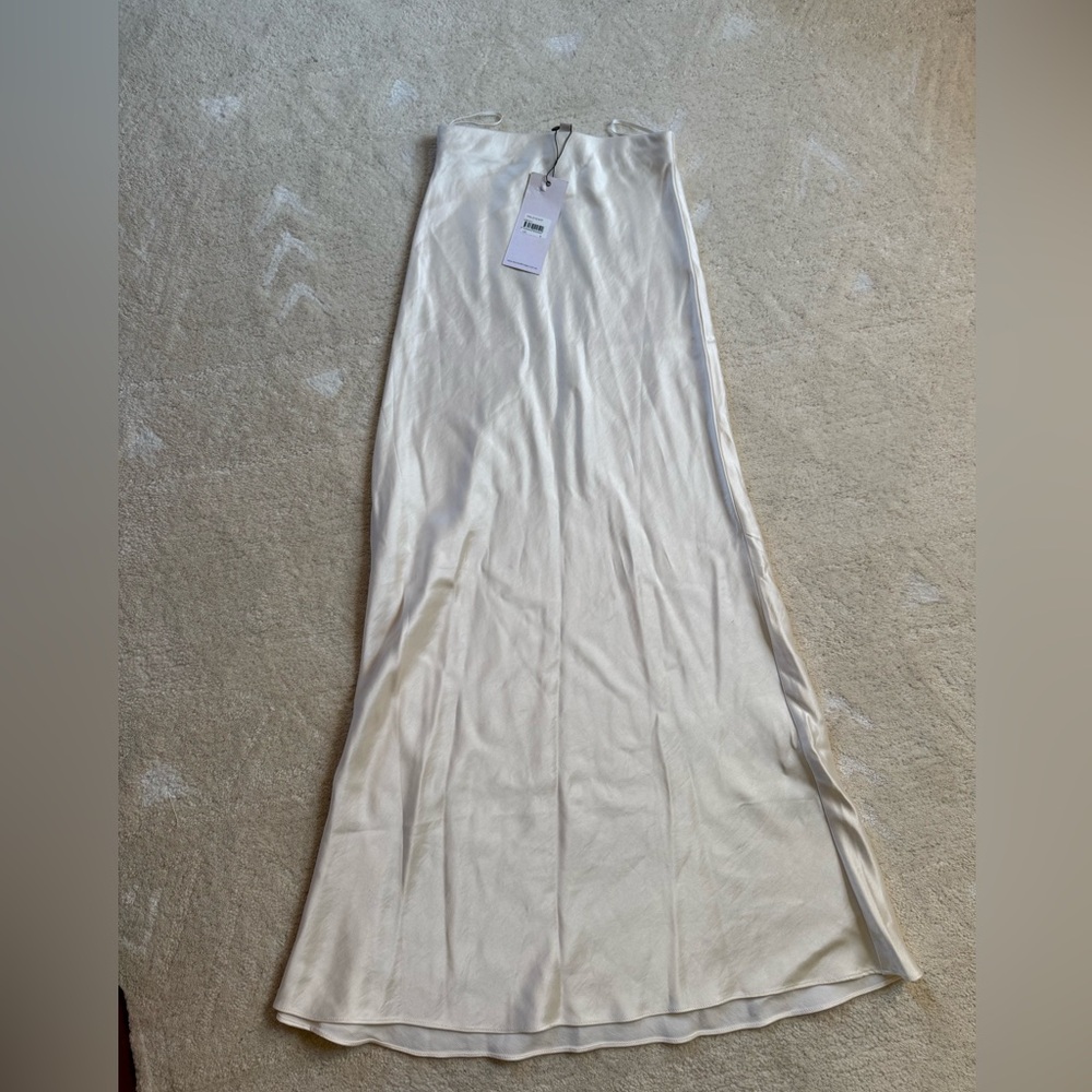 NWT BEC & Bridge Marielle midi skirt in cream